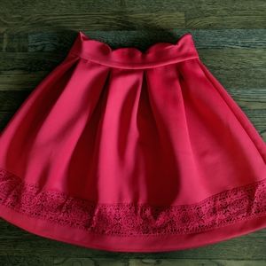 Red scalloped skirt